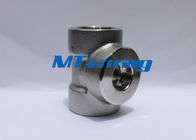 ASME B16.11 F317L Stainless Steel Socket Welded Tee 3000LBS For Connection